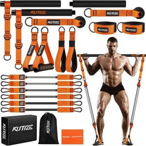 Heavy Duty Pilates Bar Kit with Resistance Bands,