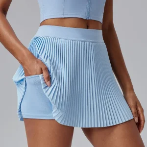 Sports Skirt Golf Breathable Built-in Short Liner High Waist 2-in-1