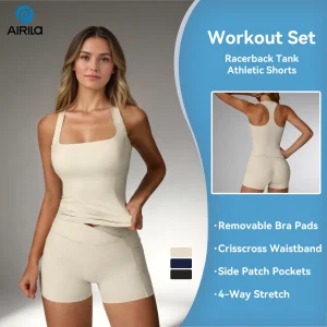 2 Pcs Women's Yoga Set  Workout Outfit