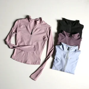 Slim Fit Velvet Yoga Jacket